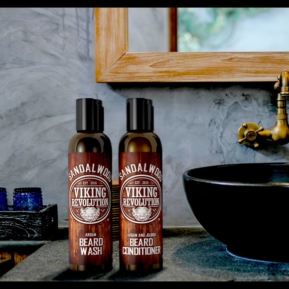 Beard Wash & Beard Conditioner Set w/Argan & Jojoba Oils - Picture 2 of 2